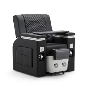 كرسي تدليك كهربائي حديث متعدد الوظائف من الجلد لعمل مانيكير