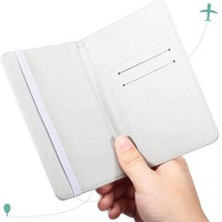 Vente en gros de protège-passeports vierges en similicuir pour sublimation, personnalisables, avec bande élastique, pour le voyage et le bricolage