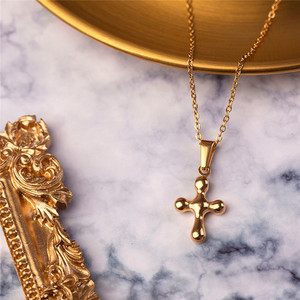 Bijoux <span class=keywords><strong>plaqué</strong></span> <span class=keywords><strong>or</strong></span>, polissage élevé, 20 pièces, en acier inoxydable, breloques croisées, <span class=keywords><strong>pendentif</strong></span> pour femmes - Product Image 4