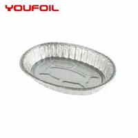 Case of Aluminum - 17⅔ x 14⅖ x 3⅛ - Disposable - Large Oval
