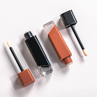 Brillant à lèvres carré givré 5ml, fard à paupières liquide, emballage en plastique, tube vide de brillant à lèvres