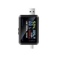 Testeur de capacité d'alimentation numérique multifonctionnel USB C et USB A et 2 en 1 prend en charge les protocoles de charge rapide Surveillance en temps réel