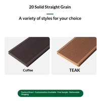 Terrasse extérieure en composite bois-plastique, anti-corrosion, durable, surface gaufrée, co-extrusion, deuxième couche de revêtement