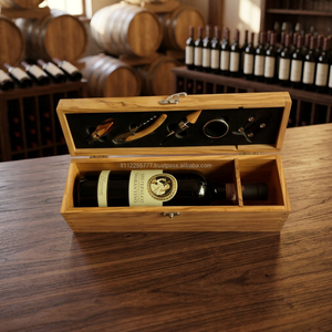 Caja de Vino Hecha a Mano de Madera de Olivo, Grabada con Láser, Rectangular, Personalizable, con Múltiples Opciones de Impresión y Manipulación - Product Image 3