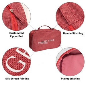 Custom Large Capacity Eco-Friendly Water Resistant <b>Travel</b> Toilet <b>Bag</b> for <b>Women</b> Portable Cosmetic <b>Wash</b> <b>Bag</b> with Zipper Closure - Product Image 3