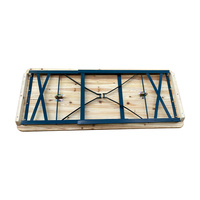 Ensemble de table et chaises pliantes en bois pour fête, avec support à bière, 3 pièces, style banc avec dossier