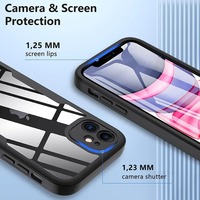 Coque de téléphone portable transparente antichoc pour 17 Pro Max avec support en TPU+PC et design paysage urbain