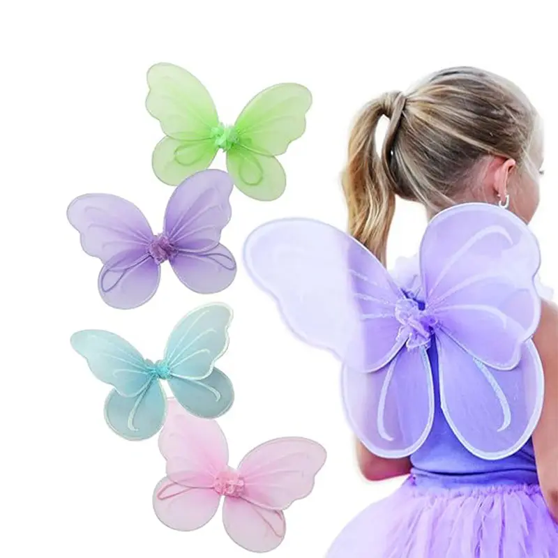 S354 vente directe multi couleur ailes de fée filles festival jouant ange costume personnalisé ailes de papillon