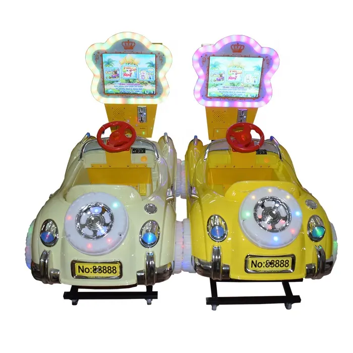 3D Auto Racing Kiddy Rides Kids Muntautomaat Paard Swing Machinevideo Game Machines