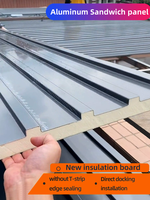 Tejas de aleación de aluminio para exteriores con aislamiento de espuma de poliuretano para almacenes, villas, talleres