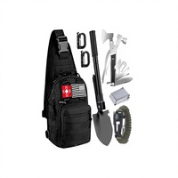 Kit de survie, cadeaux de Noël pour hommes et femmes, sac de premiers secours d'urgence à bandoulière, 251 pièces, métal, capacité de 2 L, entièrement étanche, 3