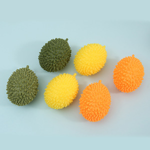 Pelotas Antiestrés de Fruta Durian, Pelotas para Apretar de Rebote Lento, Juguete Blandito para Aliviar el Estrés para Adultos, Niños, Fiestas, Regalos Divertidos - Product Image 3