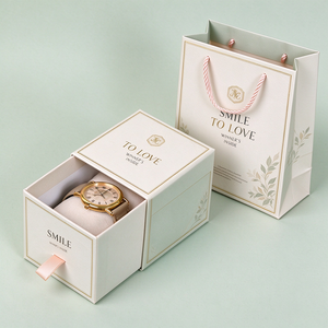 Caja de Regalo para Reloj con Logotipo Personalizado de Lujo, con Bolsa a Juego - Embalaje Ecológico con Laminación Mate PLA, Venta al Por Mayor OEM - Product Image 1