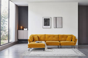 ชุดโซฟาผ้าสไตล์อิตาลีหรูหราปรับแต่งได้ทันสมัยพร้อมขาโลหะสำหรับห้องนั่งเล่นห้องนอนโซฟาโรงแรม - Product Image 3