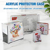 Boîte de protection en acrylique pour Elite Trainer Box et Booster Box, avec couvercle magnétique robuste, vitrine transparente pour objets de collection