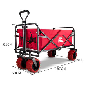 Todo terreno Wide <span class=keywords><strong>Auto</strong></span> Neumáticos Garden Wagon, Carro de mano plegable 90 L Almacenamiento Carga hasta 120 kg - Product Image 3