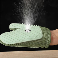 Gants de toilettage à vapeur pour animaux de compagnie 2 en 1, brosses de massage pour toilettage à vaporisation pour chats et chiens d'intérieur, éliminateur de poils, brosse à vapeur pour animaux de compagnie, gant pour animaux de compagnie