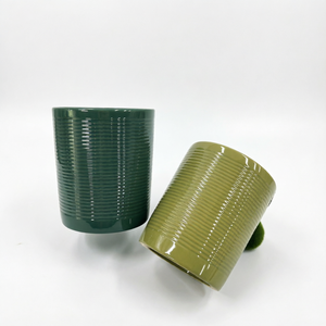Pots à fleurs <span class=keywords><strong>en</strong></span> céramique côtelée minimalistes de qualité supérieure, nouvelle arrivée, pour la maison moderne et les plantes d'intérieur, les succulentes et les plantes vertes - Product Image 4