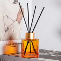 Bouteille de diffuseur de roseau en verre vide de luxe 60ml 100ml avec bouchon à vis Bouteille de diffuseur d'arôme de luxe de haute qualité
