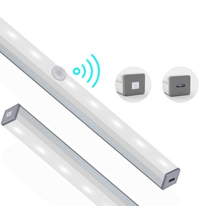 15CM 10-<b>LEDs</b> Motion <b>Sensor</b> <b>Light</b> Bar Portable USB Rechargeable Kitchen Cupboard Wardrobe Closet Stairs Bed Desk <b>Light</b> - Product Image 1