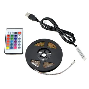 DC 5V USB RGB LED şerit tv 5050 SMD su geçirmez 3m rulo esnek LED aydınlatmalı led tv şerit