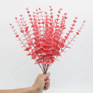 Décor Feuilles d'Eucalyptus Fausses Branches pour Centre de Table de Mariage Arrangement Floral Fleur Maison de <span class=keywords><strong>Ferme</strong></span> Tiges d'Eucalyptus Artificielles - Product Image 4