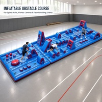 Parcours d'obstacles gonflable hermétique, tapis d'entraînement pour la gym et les centres de formation commerciaux