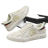 Chaussures décontractées de luxe pour hommes, baskets respirantes à lacets pour le streetwear quotidien et l'été