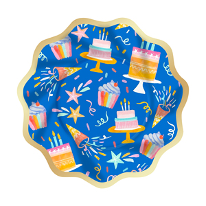 Juego de Decoraciones para Fiesta de Cumpleaños DAMAI, Platos de Papel con Diseño de Fuegos Artificiales de Colores, Juego de Vajilla Desechable de Papel - Product Image 3