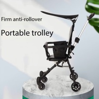 JXB Poussette pour bébé compacte et légère, design confortable en coton avec roues absorbant les chocs