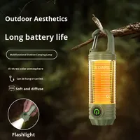 Nouvelle lampe LED multifonctionnelle pour le camping en plein air 2026, lampe torche portable puissante, rechargeable, mini lampe d'ambiance rétro