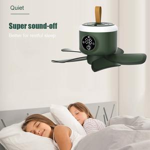 Ceiling Fan Multifunction Timing Camping Fan <b>Lights</b> USB Rechargeable Wireless Remote Control 4 Gears With LED Lamp Ceiling Fan - Product Image 5