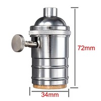 Culot d'Ampoule Vintage Edison E27 avec Interrupteur à Bouton, Support de Lampe à Vis