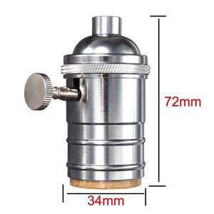 Culot d'<span class=keywords><strong>Ampoule</strong></span> Vintage Edison E27 avec Interrupteur à Bouton, <span class=keywords><strong>Support</strong></span> de Lampe à <span class=keywords><strong>Vis</strong></span> - Product Image 3