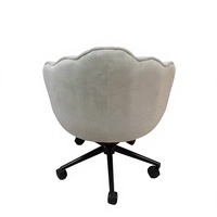 Fauteuil ergonomique ST-8907, moderne et luxueux, en lin blanc, hauteur réglable, en cuir PU, pour la maison et le bureau