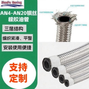 Manguera de Goma Trenzada de Acero Inoxidable AN4 AN20, Enfriador de Aceite, Alambre de Acero 304 para Reemplazo del Sistema de Refrigeración Automotriz - Product Image 2