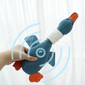 CE özel üretici OEM toptan yumuşak uçan ördek gıcırtılı peluş sondaj köpek oyuncaklar Pet tedarikçisi özel Pet köpek peluş oyuncak - Product Image 5
