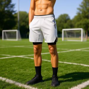 Pantalones Cortos Deportivos de Secado Rápido para Hombre Nestrue, Spandex, Poliéster, Cintura Elástica Sólida, Transpirables, para Gimnasio, Fútbol, Entrenamiento - Product Image 2