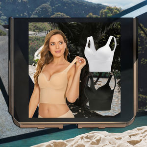 Soutien-gorge de sport personnalisé avec logo, respirant, écologique, en Spandex/Nylon, séchage rapide, anti-transpiration, maintien élevé, pour le yoga, la gym et le fitness, pour femmes - Product Image 3