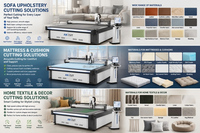 Découpeuse CNC à couteau oscillant pour l'industrie du meuble, la tapisserie de canapé, le cuir, le mousse, l'éponge, le tissu, avec nesting intelligent des motifs