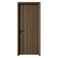 Porte en bois massif ignifugée UL pour immeubles de bureaux, intérieur d'appartements, acoustique, résistance au feu 60 minutes, avec joint anti-fumée