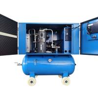 Compresseur d'air à vis 2-en-1 DUKAS, lubrifié, refroidi par air, faible consommation, monophasé, fonctionnement silencieux, conception stationnaire, 220V-525V