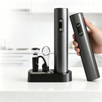 Kit de abridor de vino eléctrico a pilas, juego de accesorios multifuncionales para vino, caja de regalo de lujo para bodas, regalo promocional corporativo