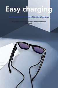 Gafas Inteligentes con Lentes Magnéticas Desmontables, Traducción por IA, Protección UV Polarizada y Anti-luz Azul, <span class=keywords><strong>Llamadas</strong></span> BT y Música - Product Image 4