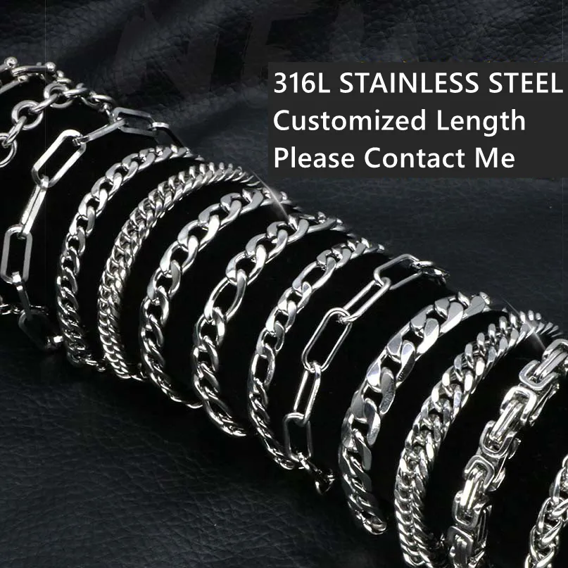 Hip Hop Fashion Bracelet Men Stainless Steel Jewelry Chain Bracelet Wholesale Mens Bracelet Cuban Chian Punk