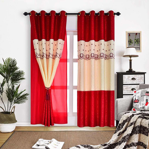 Sang Trọng Châu Âu Mỹ Blackout Jacquard Rèm Cửa Với 84 Inch Loại Trung Quốc Chịu Nhiệt Doanh Nhà Màn - Product Image 2