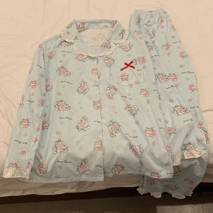 Piyama Wanita Motif Kartun Hewan Lengan Panjang Celana Panjang Nyaman untuk Musim Semi dan Gugur, Fashionable dan Nyaman - Product Image 6