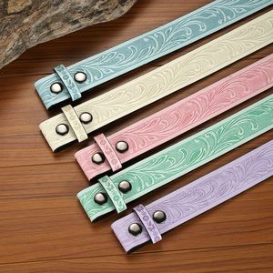 Cintura Western Cowboy Vintage Personalizzata Unisex Senza Fibbia in Lega, Design Versatile Goffrato per Uomo <span class=keywords><strong>Donna</strong></span>, Disponibilità all'Ingrosso - Product Image 2