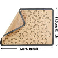 Pinceau à pâtisserie professionnel en silicone gris macaron, écologique, pour la cuisson des biscuits, des choux et des macarons, compatible lave-vaisselle et four