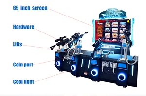 Machine de jeu de tir au sniper en réalité augmentée commerciale, multijoueur 4 joueurs, écran 65 pouces, pistolet à recul simulé pour usage domestique et garderies - Product Image 4